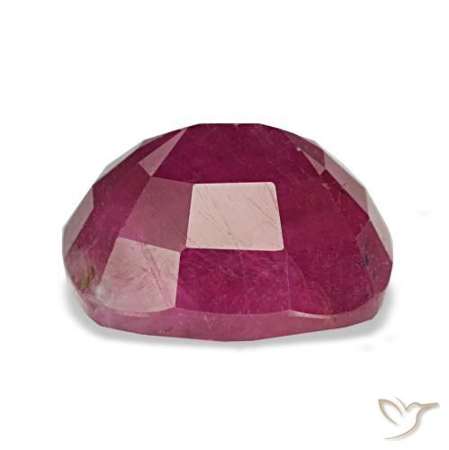 Ruby Gemstone in 8.3 x 6.3 mm Size for Sale, Ruby Stone in Deep Red Color