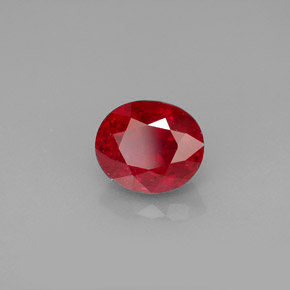 2.08 ct Red Ruby Stone, Natural Ruby in Oval Facet Shape for Sale
