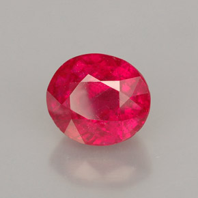 2.20 ct Red Ruby Stone, Natural Ruby in Oval Facet Shape for Sale