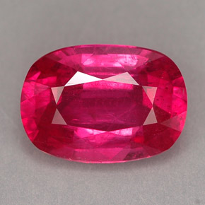 3.18 ct Red Ruby Gemstone, Ruby Gem in Cushion-Cut Shape for Sale.