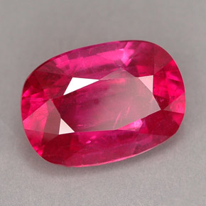 3.18 ct Red Ruby Stone, Natural Ruby in Cushion-Cut Shape for Sale