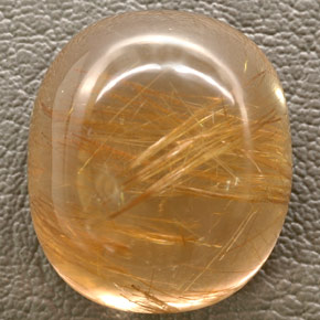 Rutile Quartz Gemstone in 23.2 x 20.2 mm Size for Sale, Rutile Quartz Stone in Colorless Golden Color