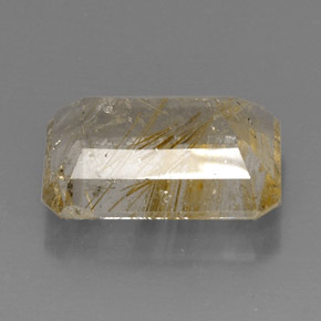 Rutile Quartz Gemstone in 18 x 13 mm (calibrated) Size for Sale, Rutile Quartz Stone in Colorless Golden Color
