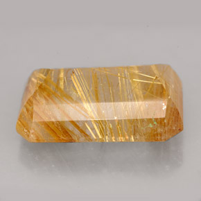 Rutile Quartz Gemstone in 19.6 x 14 mm Size for Sale, Rutile Quartz Stone in Colorless Golden Color