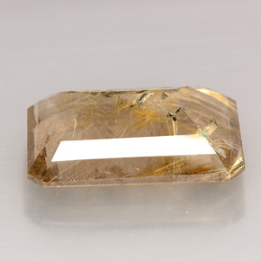 Rutile Quartz Gemstone in 26.4 x 18.3 mm Size for Sale, Rutile Quartz Stone in Colorless Golden Color