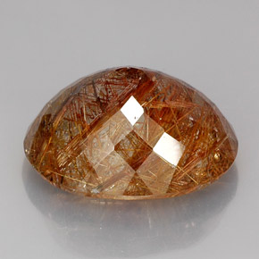 Rutile Quartz Gemstone in 24.9 x 20.7 mm Size for Sale, Rutile Quartz Stone in Colorless Golden Color