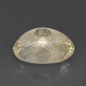 Rutile Quartz Gemstone in 17.6 x 13.9 mm Size for Sale, Rutile Quartz Stone in Colorless Golden Color