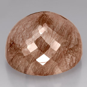 Rutile Quartz Gemstone in 50.6 x 44.3 mm Size for Sale, Rutile Quartz Stone in Golden Brown Color