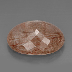 Rutile Quartz Gemstone in 29.2 x 22.8 mm Size for Sale, Rutile Quartz Stone in Golden Brown Color