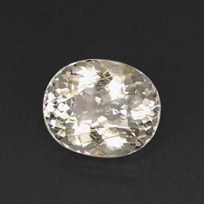 18.65 ct Yellow Rutile Quartz Gemstone, Rutile Quartz Gem in Oval Facet Shape for Sale.