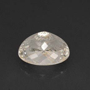 Rutile Quartz Gemstone in 17.3 x 14.2 mm Size for Sale, Rutile Quartz Stone in Colorless Golden Color