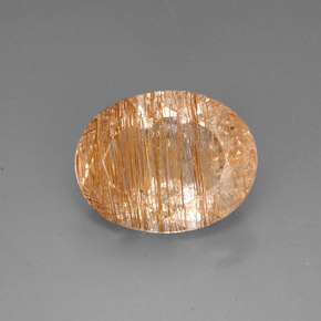 22.42 ct Yellow Rutile Quartz Gemstone, Rutile Quartz Gem in Oval Facet Shape for Sale.