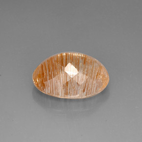 Rutile Quartz Gemstone in 21 x 16.4 mm Size for Sale, Rutile Quartz Stone in Colorless Golden Color