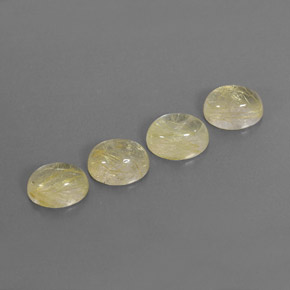 Rutile Quartz Gemstone in 8 x 6.4 mm Size for Sale, Rutile Quartz Stone in Colorless Golden Color