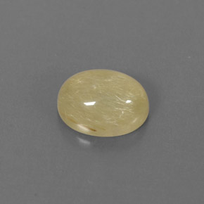 1.82 ct Yellow Rutile Quartz Stone, Natural Rutile Quartz in Oval Cabochon Shape for Sale