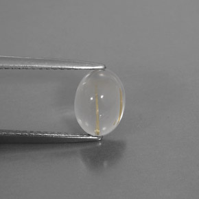 1.64 ct Yellow Rutile Quartz Stone, Natural Rutile Quartz in Oval Cabochon Shape for Sale