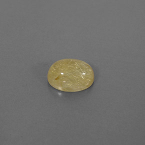 1.60 ct Yellow Rutile Quartz Stone, Natural Rutile Quartz in Oval Cabochon Shape for Sale