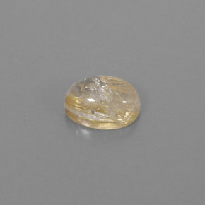 1.63 ct Yellow Rutile Quartz Gemstone, Rutile Quartz Gem in Oval Cabochon Shape for Sale.