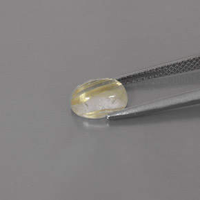 Rutile Quartz Gemstone in 8 x 6 mm (calibrated) Size for Sale, Rutile Quartz Stone in Colorless Golden Color