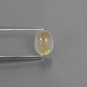 1.45 ct Yellow Rutile Quartz Stone, Natural Rutile Quartz in Oval Cabochon Shape for Sale
