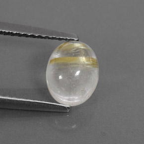 1.45 ct Yellow Rutile Quartz Stone, Natural Rutile Quartz in Oval Cabochon Shape for Sale