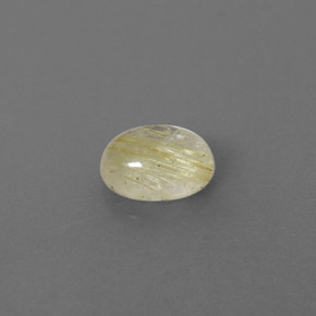 1.40 ct Yellow Rutile Quartz Gemstone, Rutile Quartz Gem in Oval Cabochon Shape for Sale.