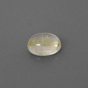 1.52 ct Yellow Rutile Quartz Gemstone, Rutile Quartz Gem in Oval Cabochon Shape for Sale.