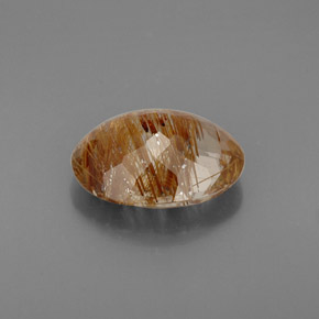 Rutile Quartz Gemstone in 13.4 x 10.4 mm Size for Sale, Rutile Quartz Stone in Colorless Golden Color