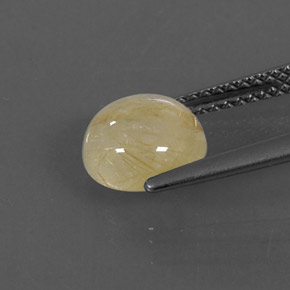 Rutile Quartz Gemstone in 8 mm (calibrated) Size for Sale, Rutile Quartz Stone in Colorless Golden Color