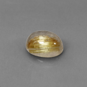 1.77 ct Yellow Rutile Quartz Stone, Natural Rutile Quartz in Oval Cabochon Shape for Sale