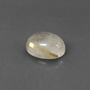 1.48 ct Yellow Rutile Quartz Stone, Natural Rutile Quartz in Oval Cabochon Shape for Sale