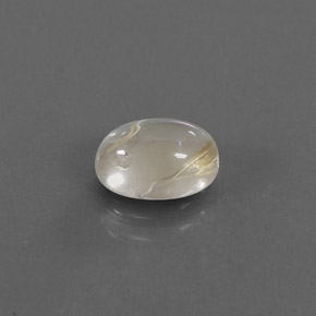 1.41 ct Yellow Rutile Quartz Gemstone, Rutile Quartz Gem in Oval Cabochon Shape for Sale.