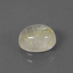 1.49 ct Yellow Rutile Quartz Stone, Natural Rutile Quartz in Oval Cabochon Shape for Sale