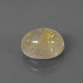 1.53 ct Yellow Rutile Quartz Stone, Natural Rutile Quartz in Oval Cabochon Shape for Sale