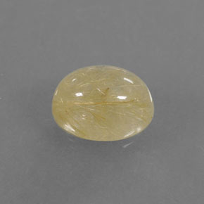 1.60 ct Yellow Rutile Quartz Stone, Natural Rutile Quartz in Oval Cabochon Shape for Sale