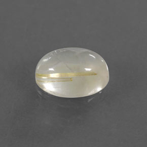 1.40 ct Yellow Rutile Quartz Stone, Natural Rutile Quartz in Oval Cabochon Shape for Sale