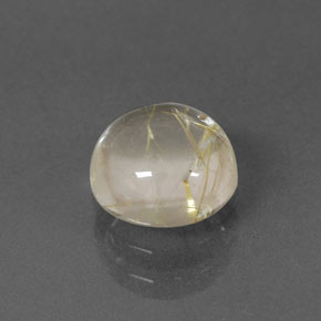 1.53 ct Yellow Rutile Quartz Stone, Natural Rutile Quartz in Round Cabochon Shape for Sale