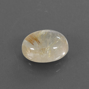 1.97 ct Yellow Rutile Quartz Stone, Natural Rutile Quartz in Oval Cabochon Shape for Sale