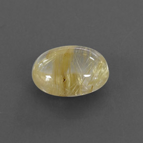 1.65 ct Yellow Rutile Quartz Stone, Natural Rutile Quartz in Oval Cabochon Shape for Sale