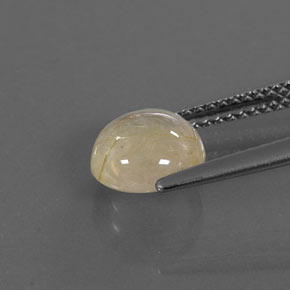 Rutile Quartz Gemstone in 8 mm (calibrated) Size for Sale, Rutile Quartz Stone in Colorless Golden Color