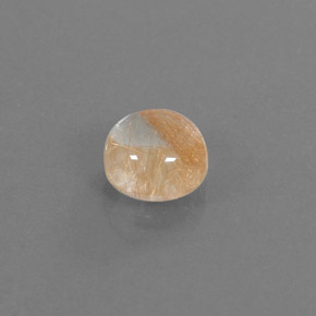 1.55 ct Yellow Rutile Quartz Stone, Natural Rutile Quartz in Round Cabochon Shape for Sale