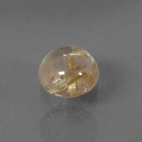 1.40 ct Yellow Rutile Quartz Stone, Natural Rutile Quartz in Round Cabochon Shape for Sale