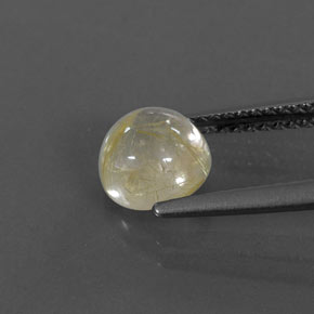 Rutile Quartz Gemstone in 6.5 mm (calibrated) Size for Sale, Rutile Quartz Stone in Colorless Golden Color