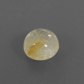 1.65 ct Yellow Rutile Quartz Stone, Natural Rutile Quartz in Round Cabochon Shape for Sale