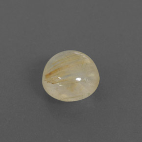 1.50 ct Yellow Rutile Quartz Stone, Natural Rutile Quartz in Round Cabochon Shape for Sale