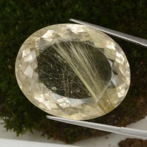 57.2ct Oval Portuguese-Cut Colorless Golden Rutile Quartz Gem for sale 57.2ct Oval Portuguese-Cut Colorless Golden Rutile Quartz Gem (ID: 329214)