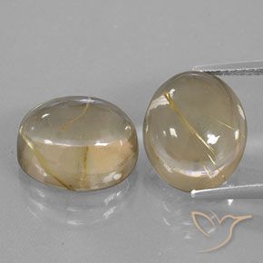 13.34 ct Oval Rutile Quartz, 12.3 x 10.1 mm From India, Photo A