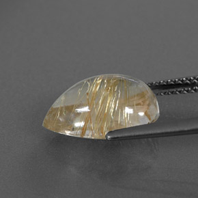 Rutile Quartz Gemstone in 13 x 9 mm (calibrated) Size for Sale, Rutile Quartz Stone in Colorless Golden Color