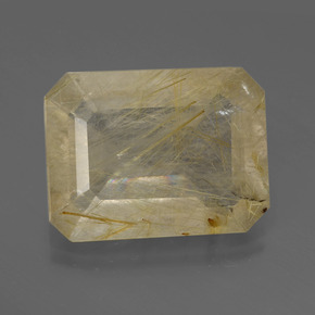 15.3ct Octagon Facet Colorless Golden Rutile Quartz Gem for sale 15.3ct Octagon Facet Colorless Golden Rutile Quartz Gem (ID: 402039)