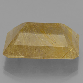 Rutile Quartz Gemstone in 25 x 18 mm (calibrated) Size for Sale, Rutile Quartz Stone in Dijon Yellow Color